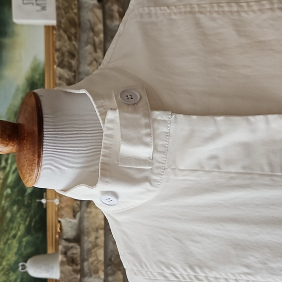 Talbots white Monk Neck Blazer Jacket - Picture 3 of 14